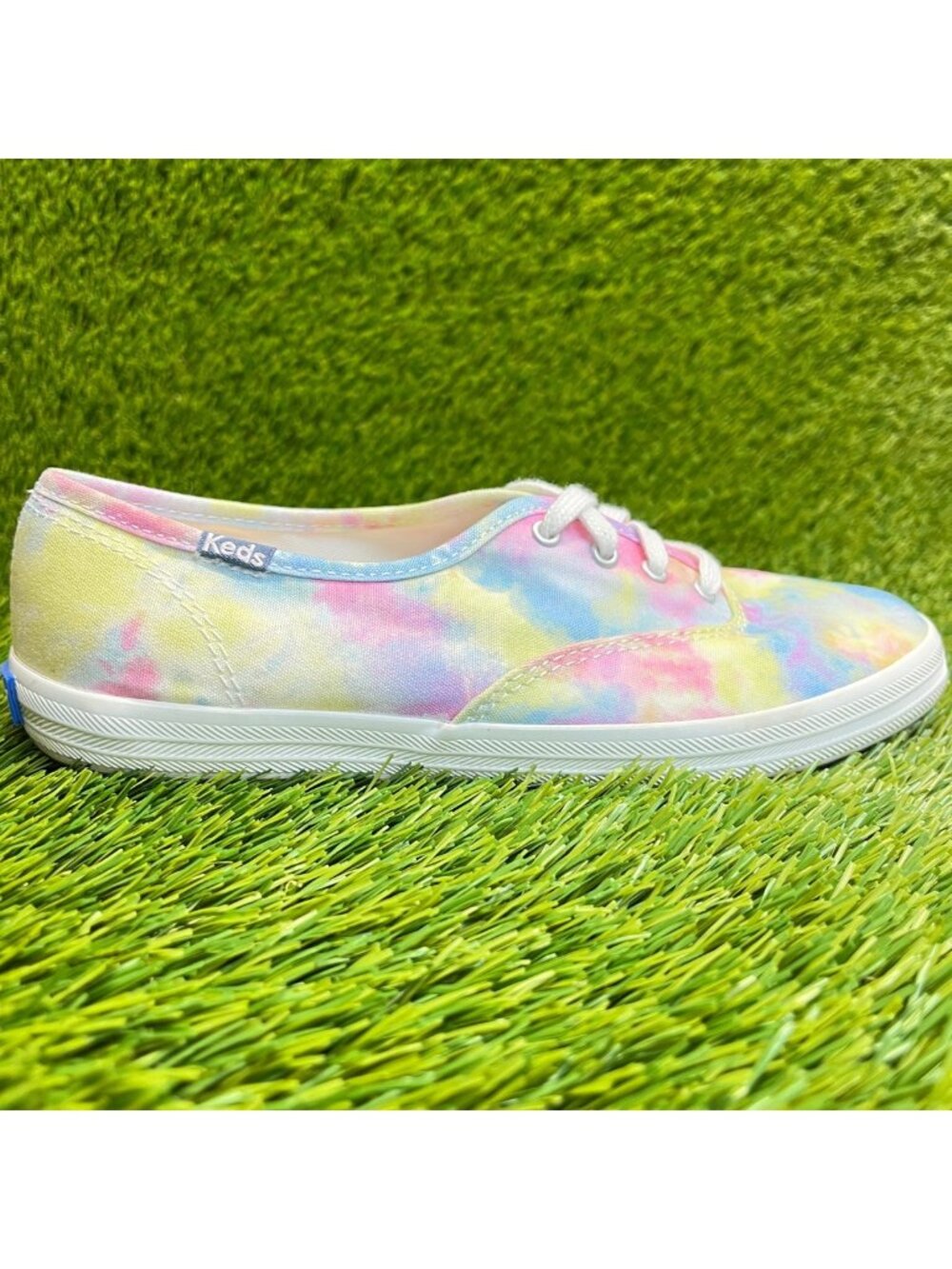 Keds Champion‎ Tie Dye Womens Size 6 Pink Yellow Athletic Canvas Shoes Sneakers